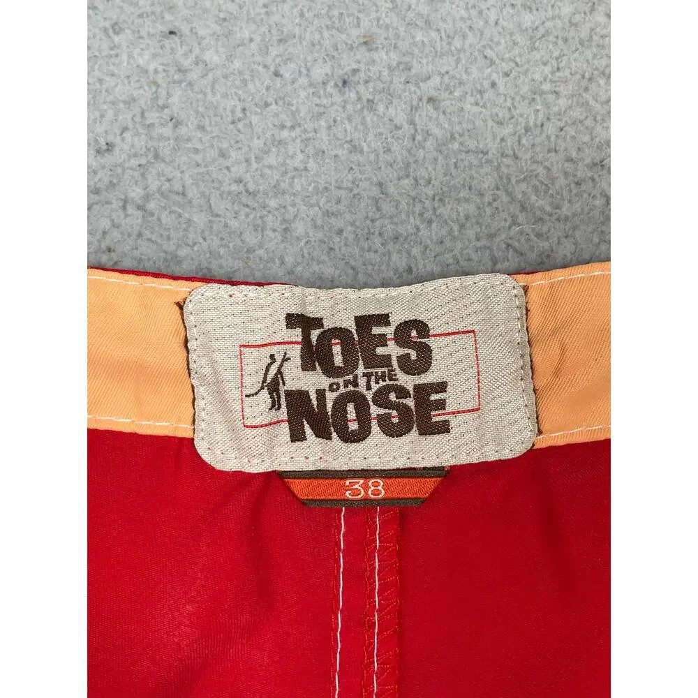 Toes On The Nose Mens Size 38 Red Board Shorts